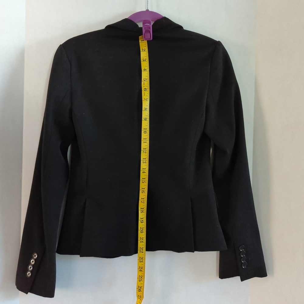Express Black One Button Blazer Jacket Notched Co… - image 3